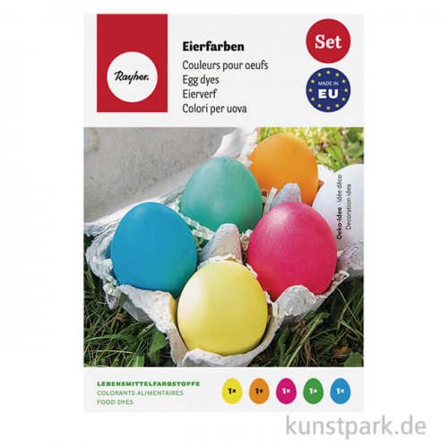 Eierfarben Set mit 5 bunten Lebensmittelfarben
