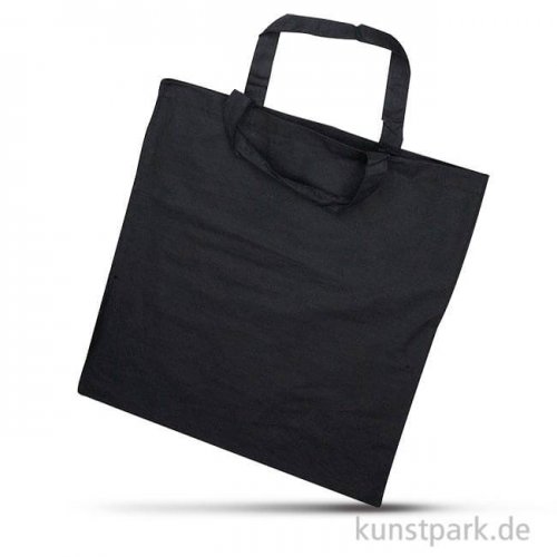 Einkaufstasche aus Baumwolle - Schwarz, 38x42 cm
