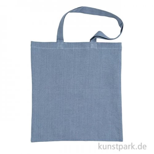 Einkaufstasche aus Baumwolle, Taubenblau, 38 x 42 cm
