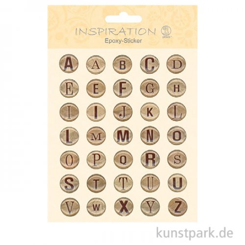 Epoxy Sticker - Buchstaben, 10,5 x 13 cm