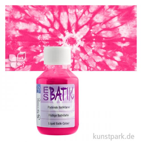 ES Batikfarbe zum Färben und Batiken, 100 ml Einzelfarbe | Pink