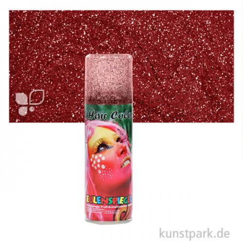 Eulenspiegel Glitzer-Effekt Haarspray 125 ml Dose | Glitzer Rot