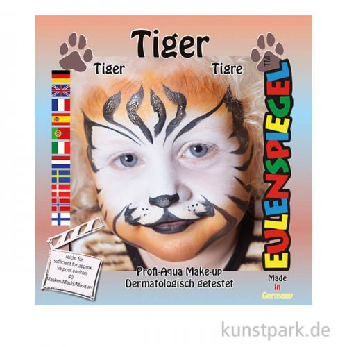 Eulenspiegel Motiv-Set Tiger mit 4 Farben und Zubehör