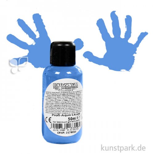 Eulenspiegel Profi-Aqua Liquid Körperfarbe 50 ml | Himmelblau