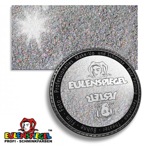 Eulenspiegel Tattoo-Glitzer 6 g Dose | Silber