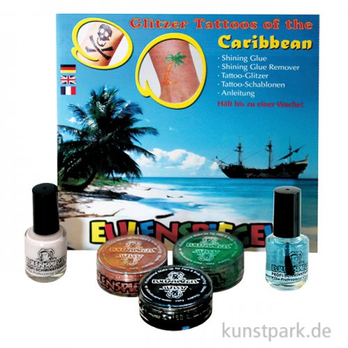 Eulenspiegel Tattoo-Glitzer-Set of the Caribbean (XL)