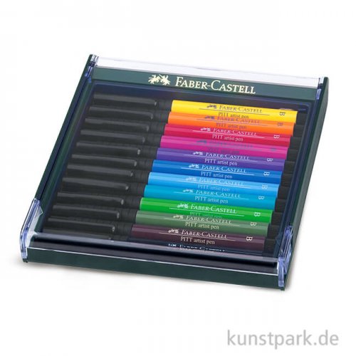 Faber-Castell PITT Artist Pen Brush - 12 Tuschestifte, Bright