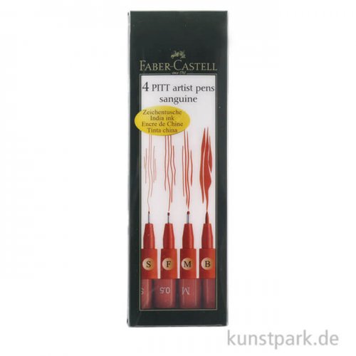 Faber-Castell PITT Artist Pen Tuschestifte - 4er Set Rötel