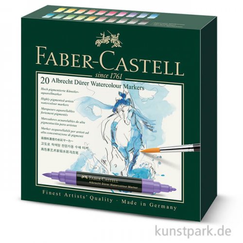 Faber-Castell ALBRECHT DÜRER, 20 Aquarellmarker im Etui