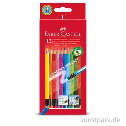 Faber-Castell CLASSIC COLOURS, 12 radierbare Buntstifte im Kartonetui