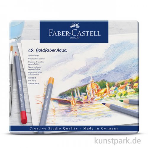 Faber-Castell GOLDFABER Aqua, 48 Aquarellstifte im Metalletui