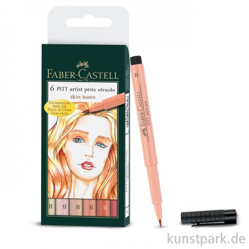 Faber-Castell PITT Artist Pen Brush - 6er Set - SKIN