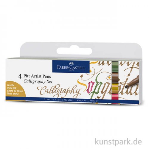 Faber-Castell PITT Artist Pen Calligraphy - 4er Set Colours