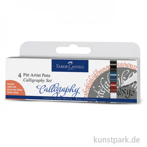 Faber-Castell PITT Artist Pen Calligraphy - 4er Set Essential