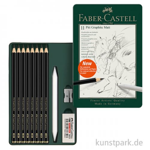 Faber-Castell Pitt Graphite Matt - 11teilig im Metalletui