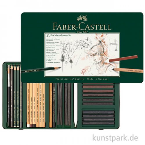 Faber-Castell PITT Monochrome Set groß - 33teilig