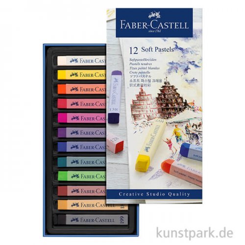 Faber-Castell Softpastellkreiden - 12er Studio-Set