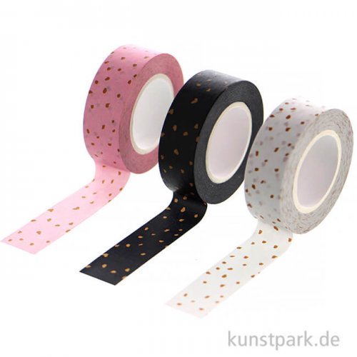 FILOFAX Washi Tape Set - Confetti, 3 Stück, je 5m