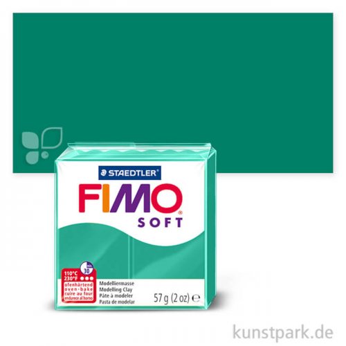 FIMO soft Modelliermasse 57 g Einzelfarbe | Smaragd