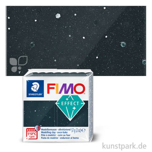 FIMO Steinfarben Effekt 57 g Granit Schwarz