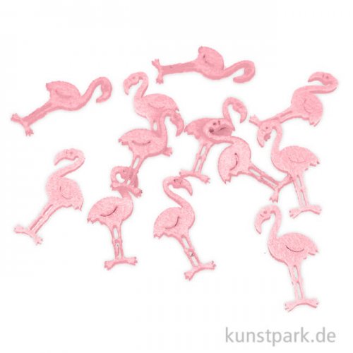 Flamingo aus Filz, 45x20 mm, 12 Stück