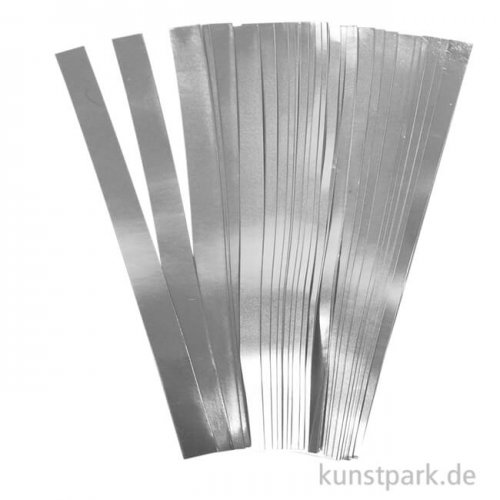 Flechtstreifen für Fröbelsterne - Silber 15 mm - 100 Stück