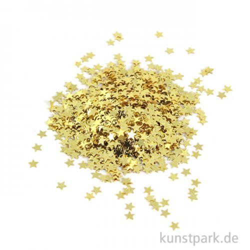 Flitter-Sterne - 3 mm Gold