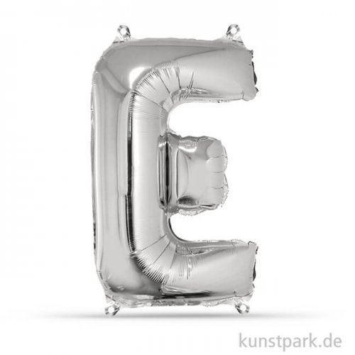 Folienballon Buchstabe - Silber, 40 cm einzel | E