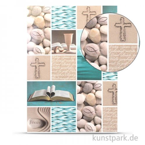 Fotokarton Prayer - Christliche Symbole, DIN A4, 300g