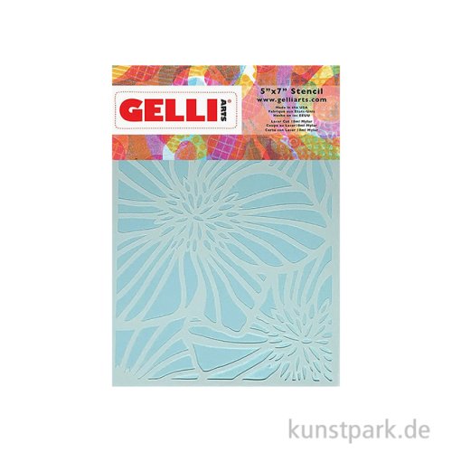Gelli Arts - Stencil, Hellebore, 12,7 x 17,8 cm