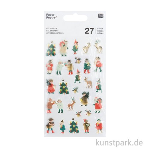 Gelsticker - Weihnachtskinder, 41 Aufkleber