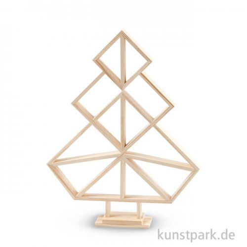 Geometrischer Weihnachtsbaum aus Holz 40 cm