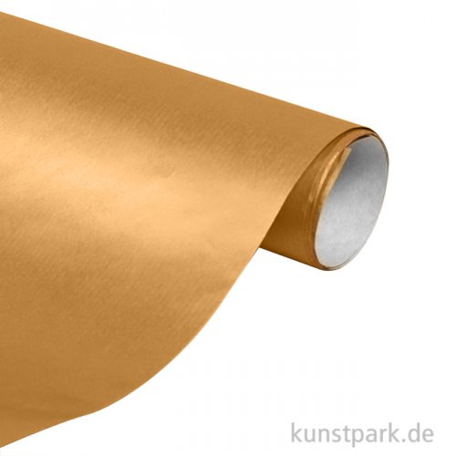 Geschenkpapier Kraft, Gold, 300 x 70 cm