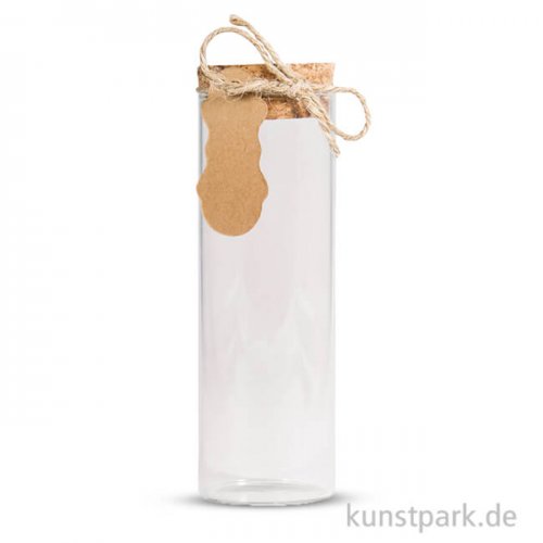 Glas Gefäß mit Kork Deckel, 13,5 cm, 150 ml