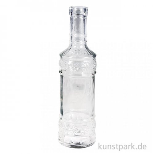Glasflasche, Höhe 21 cm, Durchmesser 6,5 cm