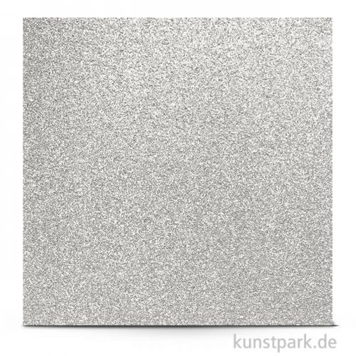 Glitter - Scrapbookingpapier, 200 g 30,5 x 30,5 cm | Silber