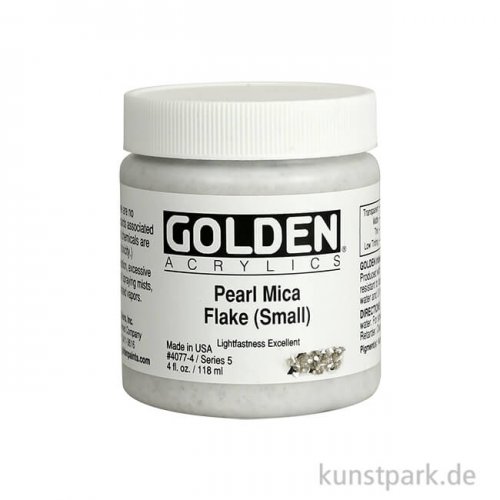 GOLDEN Irisierende Acrylfarbe - 4077 Perlmuttflocken (klein), 119 ml
