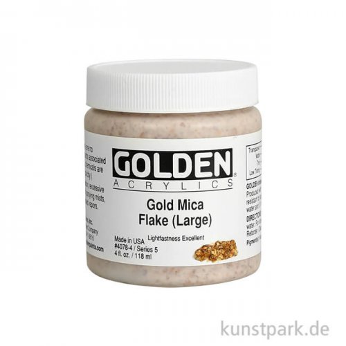 GOLDEN Metallic Acrylfarbe - 4078 Gold Flocken (groß), 119 ml