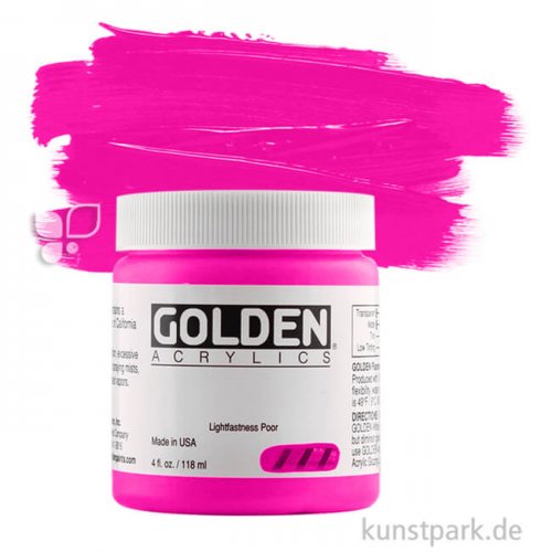 GOLDEN Fluorescent Leuchtfarbe 119 ml Einzelfarbe | Magenta