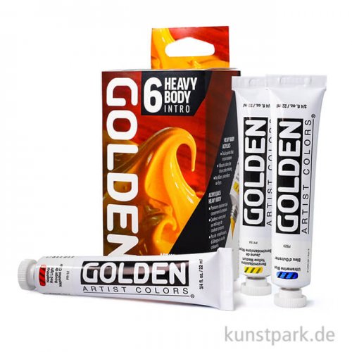 GOLDEN Heavy Body Acryl - Intro Set, 6 x 22 ml