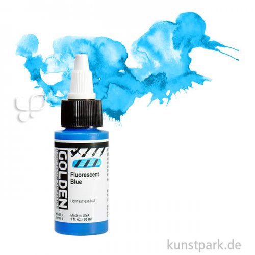 GOLDEN High Flow Acrylfarben 30 ml Einzelfarbe | 8566 Fluor Blue