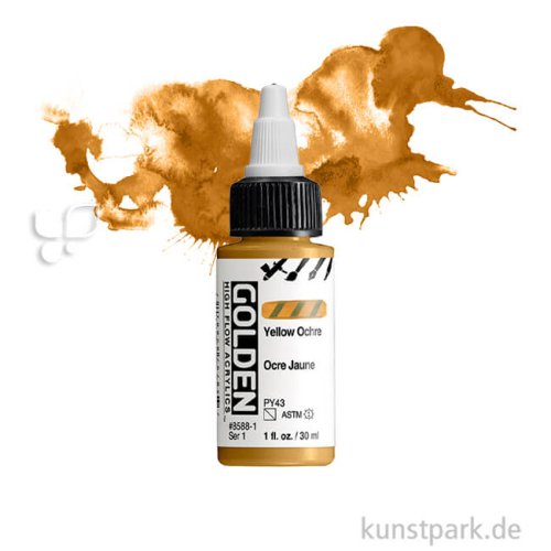 GOLDEN High Flow Acrylfarben 30 ml Einzelfarbe | 8588 Yellow Ochre