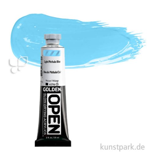 GOLDEN Open Acrylfarben 59 ml | 7577 Light Phthalo Blue