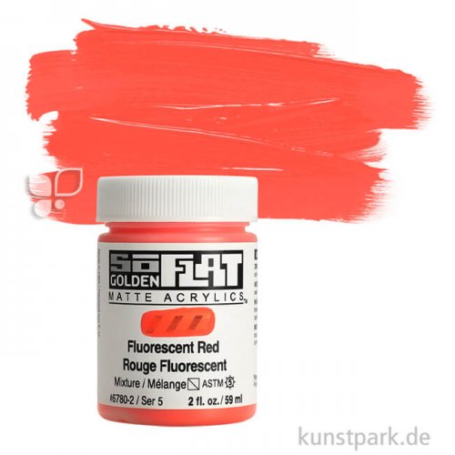 GOLDEN SoFlat - Matte Acrylfarbe 59 ml | Fluorescent Red