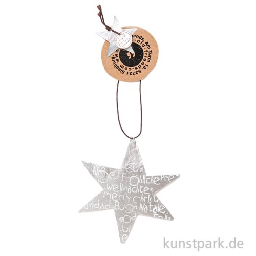 Good old friends - Capizstern, Silber, Fröhliche Weihnachten