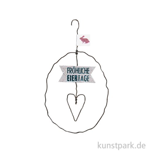 Good old friends - Frühlings Drahtornament, Ei, Fröhliche Eiertage