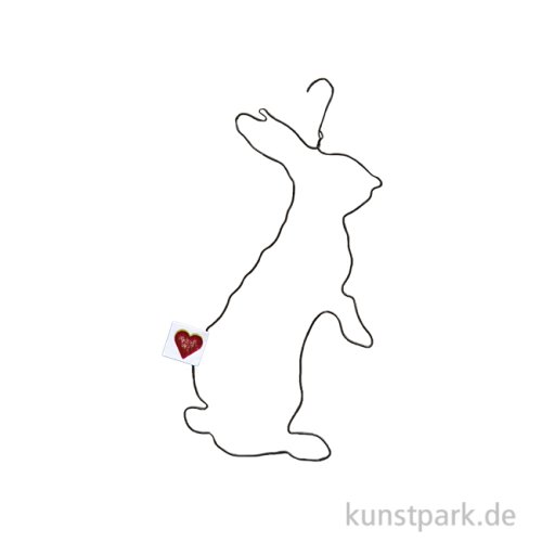 Good old friends - Frühlings Drahtornament, Hase, Herz