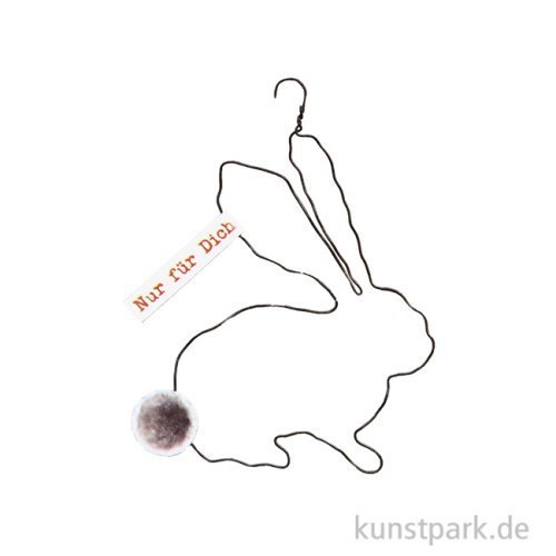 Good old friends - Frühlings Drahtornament, Hase, Nur für Dich
