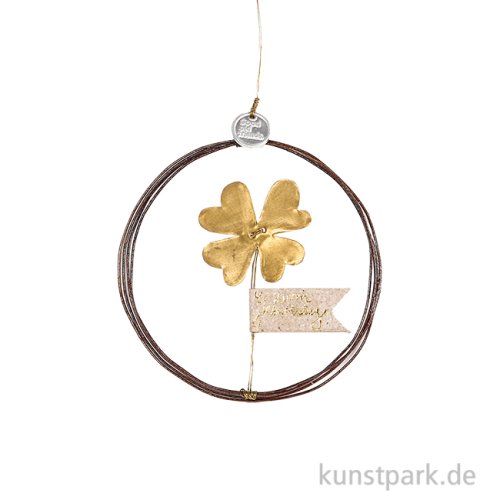 Good old friends - Goldklee Ornament, Zum Geburtstag