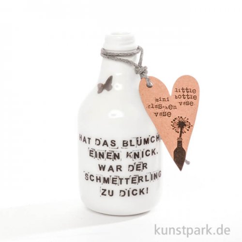 Good old friends - Mini Flaschenvase, Schmetterling